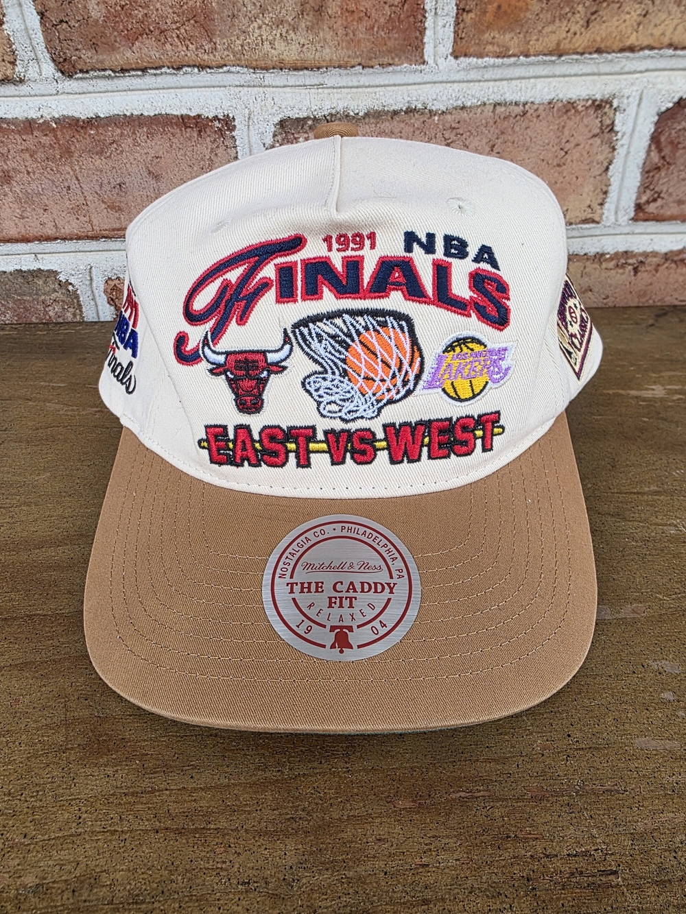 VINTAGE LAKERS-BULLS 1991 NBA Finals East vs West Embroidered HAT